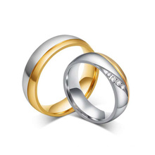 Elegant gold indian rings, china bridal wedding rings sets